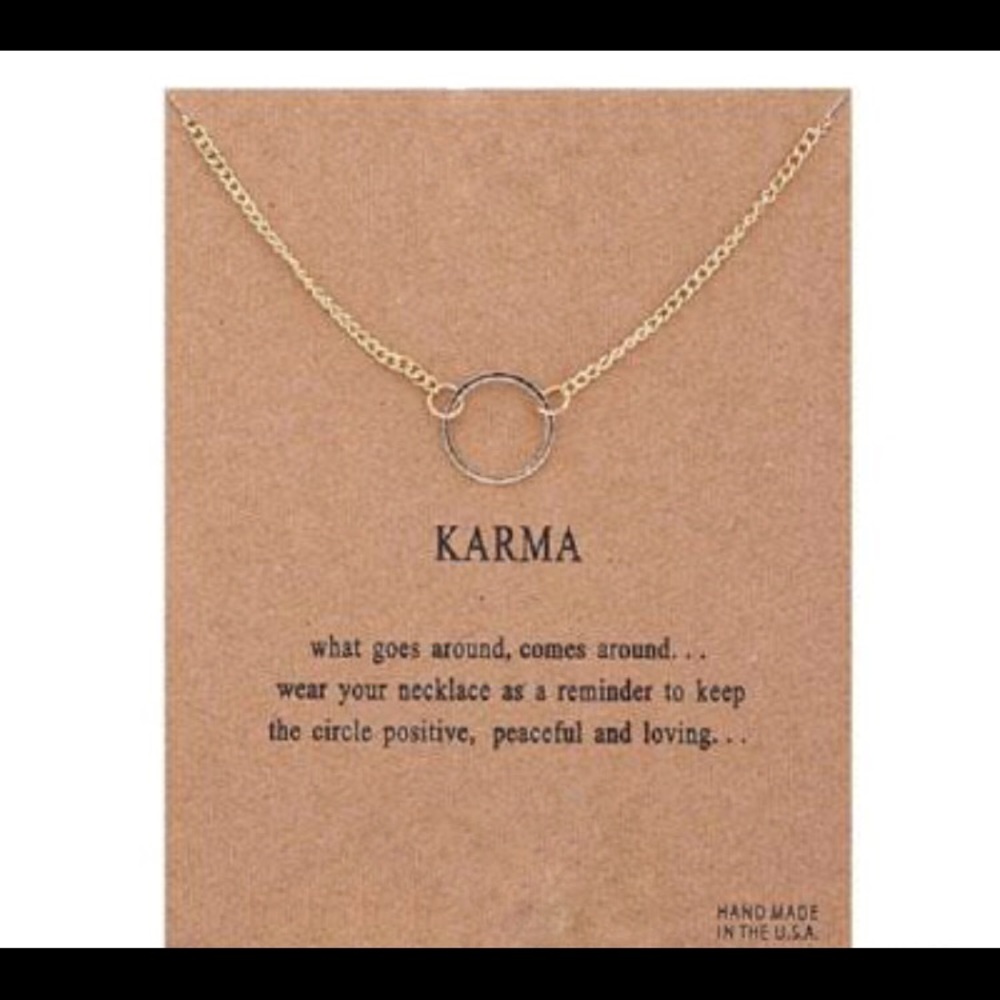🌞14k gold dipped Karma Circle necklace 🌞